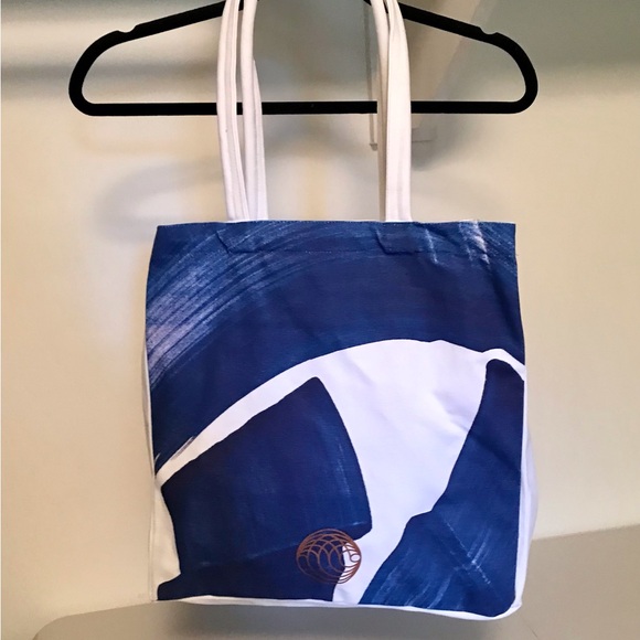 Augustinus Bader x Tiffany Bouelle tote shoulder bag blue white - Picture 2 of 9